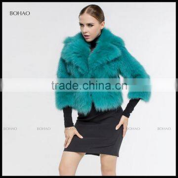 factory direct sale big raccoon faux fur collar coat