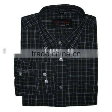 men's business check shirt