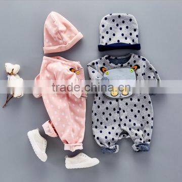 2017 Autumn new design bear pattern baby boy clothes romper