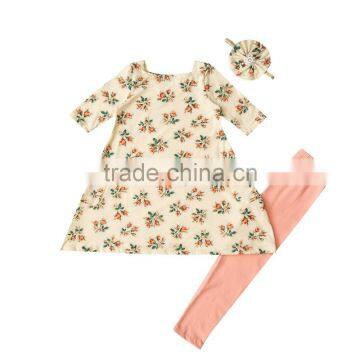 Spring Boutique Baby Clothing Set Baby Girl 2 Peices Set With Headbands Flower Girl 100% Cotton Clothing Outfits for Children photo-2