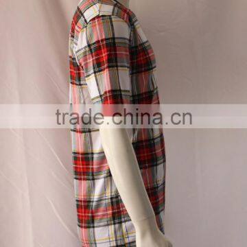 Cotton All Over Printed Tartan t Shirts Men photo-4