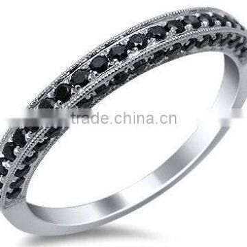 Self-designed Jewelry Cheap Wholesale Black White Fashion O Ring for Men and Women