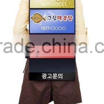 Movable 2016 Led Walking Bill Board 24 Inch Lcd Digital Restaurant Menu Displayer photo-3