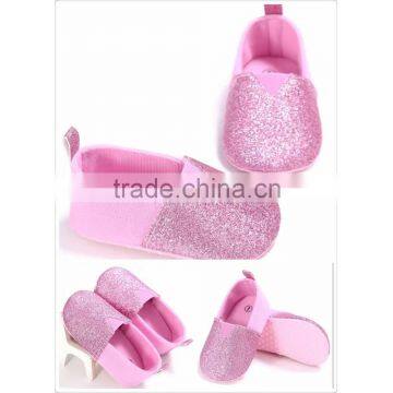 Wholesaler Shoes Stock for New Born Baby Sequines Yellow Pink Easy Wear Child Shoe photo-5