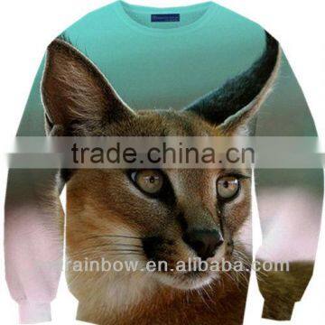 high quality Sublimation All over print crewneck sweatshirt,OEM, vivid 3D printing