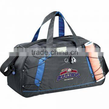 Shockwave 19" Sports Duffel Bag - Has Elastic Bungee Cords, Pen Loop and Comes With Your Logo. photo-3