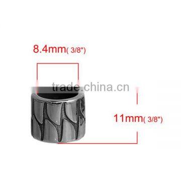 304 Stainless Steel Spacer Beads Cylinder Silver Tone photo-2