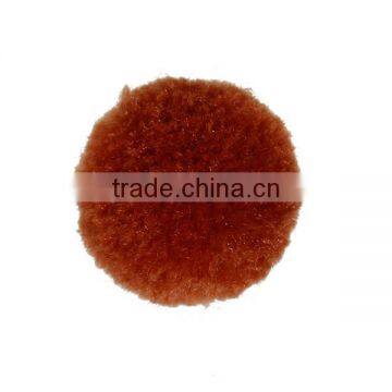 Cashmere Pom Pom Balls DIY Craft Decoration Brown Round 20mm Dia.