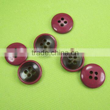 Free Sample Wholesale Newest Fashion 4 Holes Combined Color Polyester Resin Button photo-2