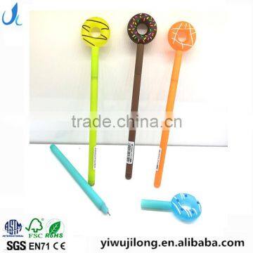 creative cute novel colorful donut shape gel pen gift for school kids