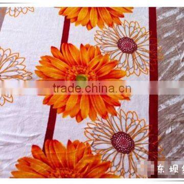 Popular Sunflower pattern printing coral fleece