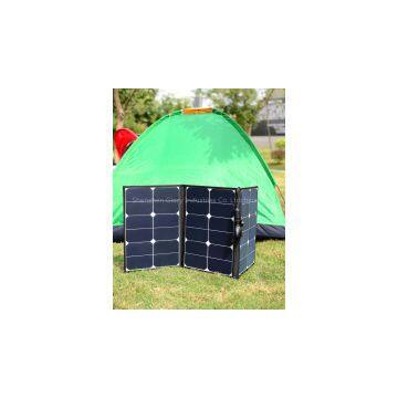 Custom Black 5V 18V USB Car Anderson Plug Output Solar Camping Charger 60W Foldable Solar Panel photo-2