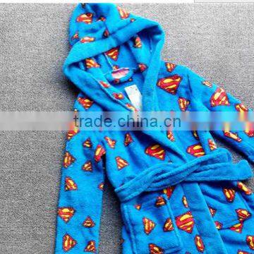 Custom Funny Terry Bathrobe with animal hoods kids from Guangzhou factory