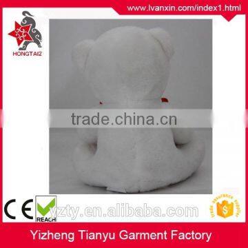 White Plush Stuffed Bear Soft Toy, Teddy Bear Shaped Plush Valentine Day Bear With Heart for Girl photo-4