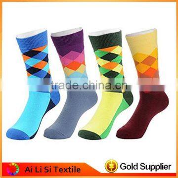 Hot Selling Christmas Kawaii Funny Sock Stripes Argyle Colorful Men's Dress Socks Made in China photo-2