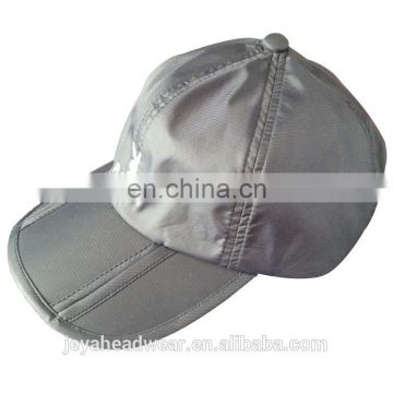 Custom Folded brim microfiber sports caps fold up grey microfiber sports caps hats