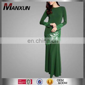 2017 New Designs Baju Kurung Muslim Women Wear Beautiful Paillette Islamic Clothing Attractive Muslimah Baju Kebaya