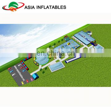 2017 New Water Park On Land With Inflatable Floating Games