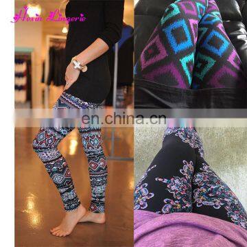 Customized winter autumn hot sale double brushed lularoe one size soft leggings brushed