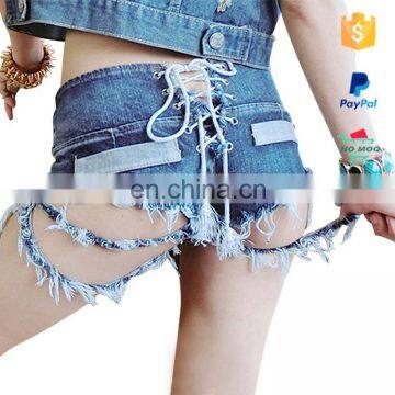 Wholesale Ripped European Ladies Fashion Short Pants photo-2
