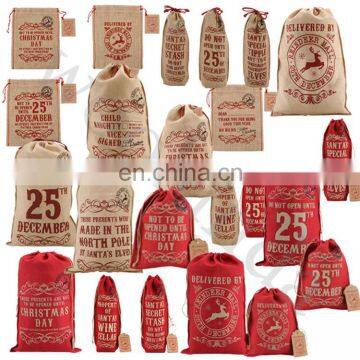 personalized burlap santa bag wholesale jute christmas santa sacks drawstring santa gift bags