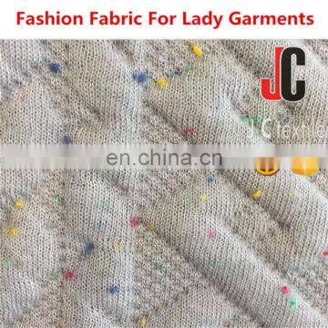 K11922 Hot Sale South America Market Polyester Double Jacquard Knit Colorful Dots Fabric photo-3