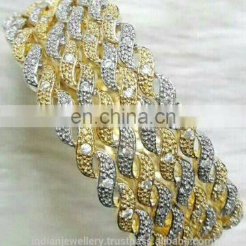 cubic zircon stone brass bangles jewelry exporter, dancing diamond brass bangle jewellery manufacturer exporter