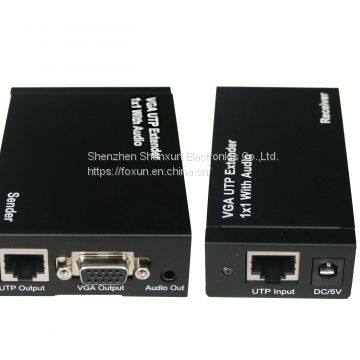 300м VGA UTP Расширитель с 1х1 Делителем с аудио