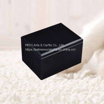 High Gloss Black Wooden Pet Aftercare Funeral Supplies Cremation Ashes Urn Boxes
