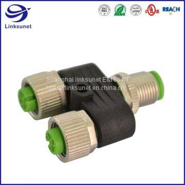 M12-Male to 2xM8-Female 4Pin 60V 4A  for Communication equipment harness