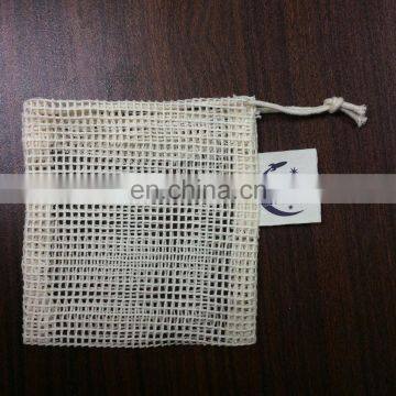 Promotional wholesale printed cotton cloth mesh soap saver pouch bag