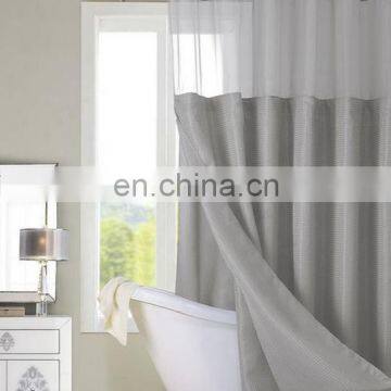 Natural Soft Linen Material Ready-Made Hemp Shower Curtain for SPA Bath Decor photo-5