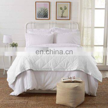 Fashionable Microfiber Cotton Fabric Satin Binding Quilted Down Filled Blanket Custom photo-6