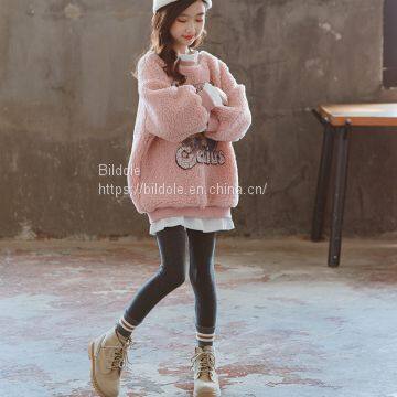 Girls' Sweater With Cashmere Wool Coat photo-3