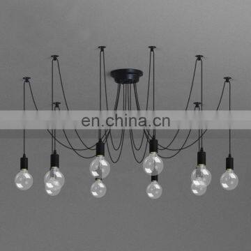 10 ламп E27 потолочный подвесной люстра в форме паука, антикварный классический регулируемый ретро-люстра для столовой и спальни photo-2