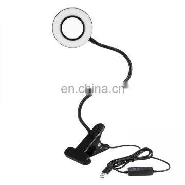 High Quality Eye Protection 3 Modes Desk Clip USB Rechargeable Bedside Modern LED Read Table Lamp photo-3