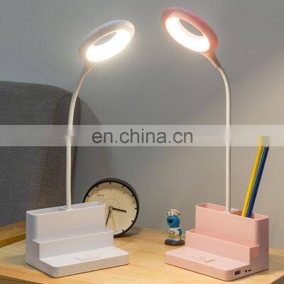 2020 amazon hot selling led desk lamp with usb charging port