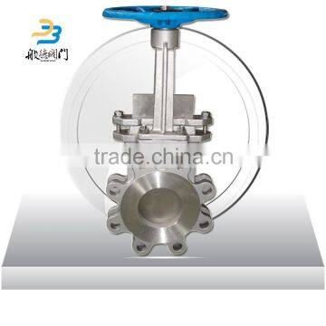 4Inch PN10/16 Worm Operated Stainless Steel 316 Cast Iron Wafer Price Knife Gate Valve photo-6