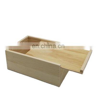 wooden sliding lid packing gift box