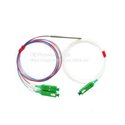 FTTH fiber optic splitter coupler single mode customized splitting ratio steel bar fiber optical bare splitter coupler