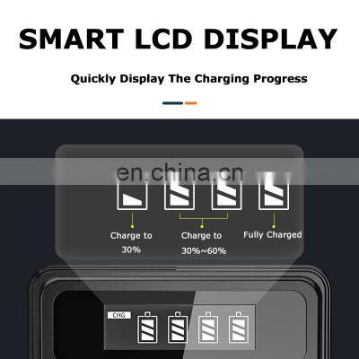 Factory Directly Supply LCD Screen Display 4 Slots Rechargeable aa Aaa Ni-MH Ni-Cd Battery Charger With USB Cable photo-2