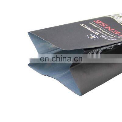 250g 500g 1kg Brown Kraft Paper Side Gusset Foil Coffee Bag With Valve