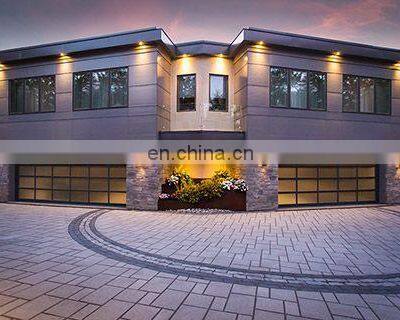 Cheap Electric Anodised Automatic Low-E Glass Aluminum Garage Door Price