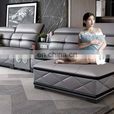 On Sales Fancy New Model 4 Seater Genuine Leather Sofa Living Room Furniture photo-3