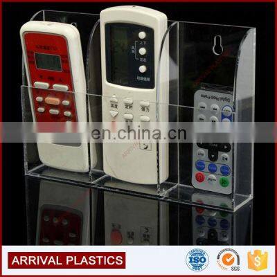 Hot Sale Wall Mount Counter Top Storage Display Clear Acrylic TV Remote Control Holder photo-3