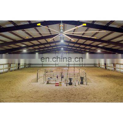 Fast high-rise prefab prefabricated steel structure barn horse warehouse buildings