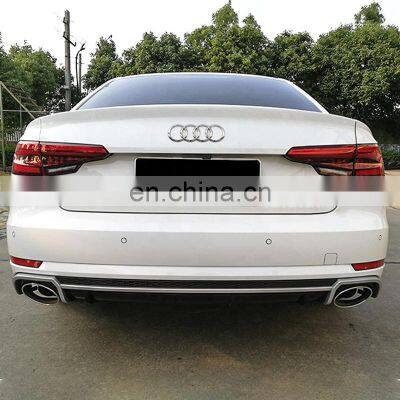 RS4 Whole Sale Car Diffuser Fit for Audi A4 Sports Version Refit to RS4 Style Rear Bumper Diffuser With Tailpipe 2017-2019 photo-3