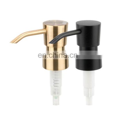 Longan Whosale High Quality Zinc Alloy 28/410 24/410 Matte Black Copper Lotion Pump Head For Shampoo Lotion Gel