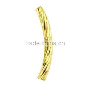 Round Brass Carved Straight Tube Fashion Jewelry findings