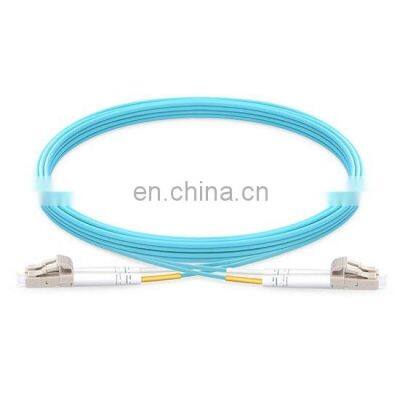 LC UPC to LC UPC Duplex 2.0mm PVC (OFNR) OM4 Multimode Fiber Optic Patchcord Cable